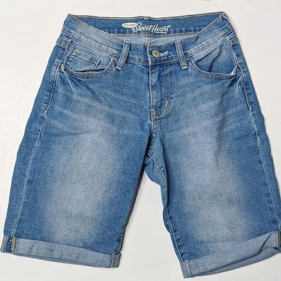 Old Navy Sweetheart Denim Board Shorts 0 - Picture 1 of 9